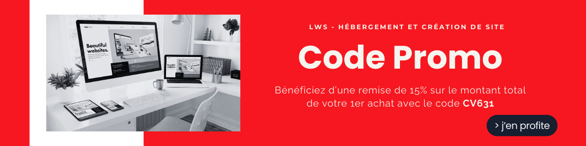 Bénéficiez de - 15% sur votre 1er achat sur LWS !