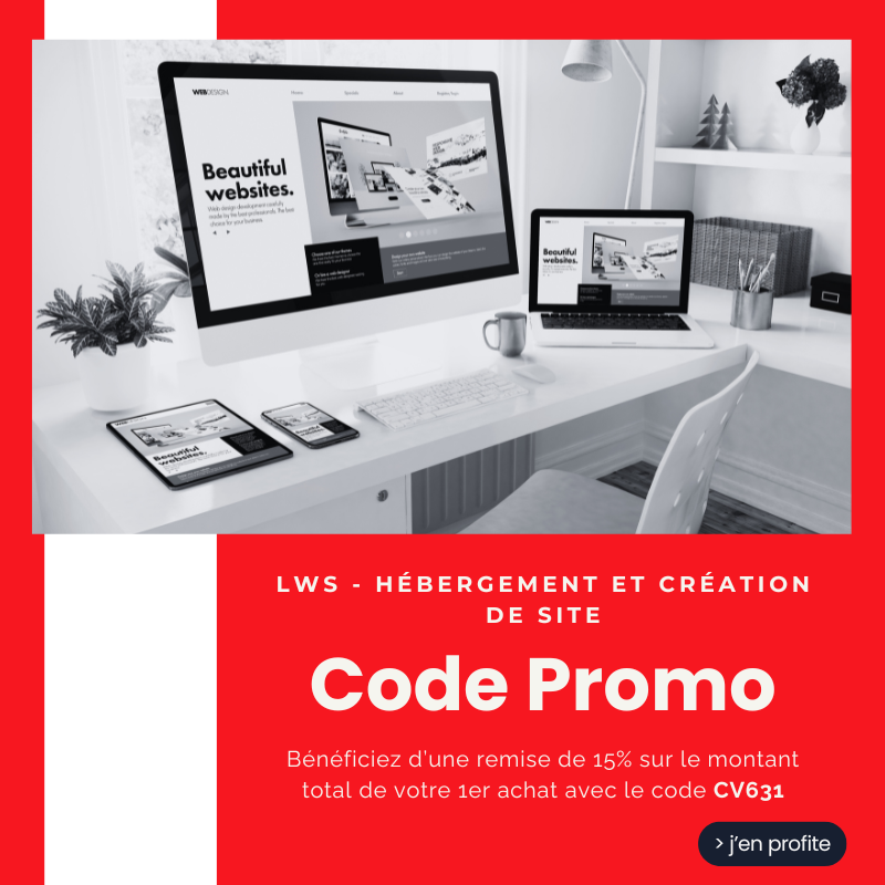 Bénéficiez de - 15% sur votre 1er achat sur LWS !